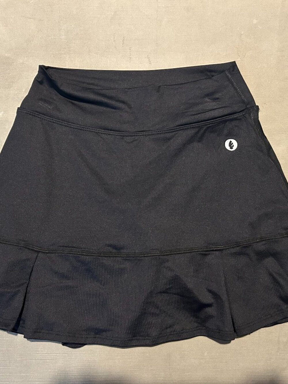 DONA JO Black Tiered Flounce Athletic Tennis Pickleball Golf Skort 1 Small